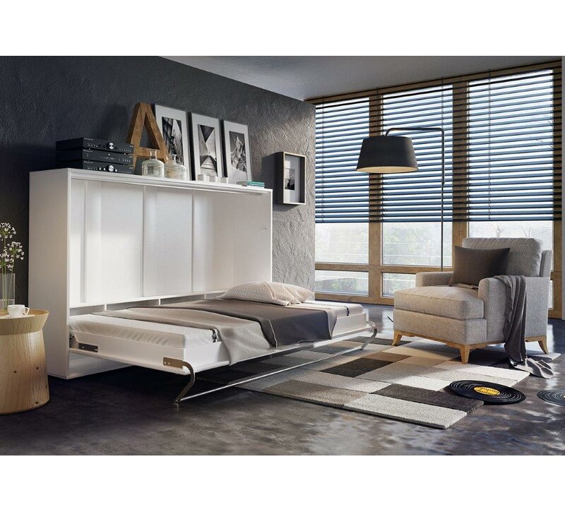 Brayden Studio Woodham Twin Murphy Bed with Mattress | Wayfair